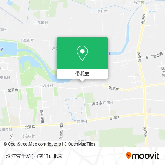 珠江壹千栋(西南门)地图