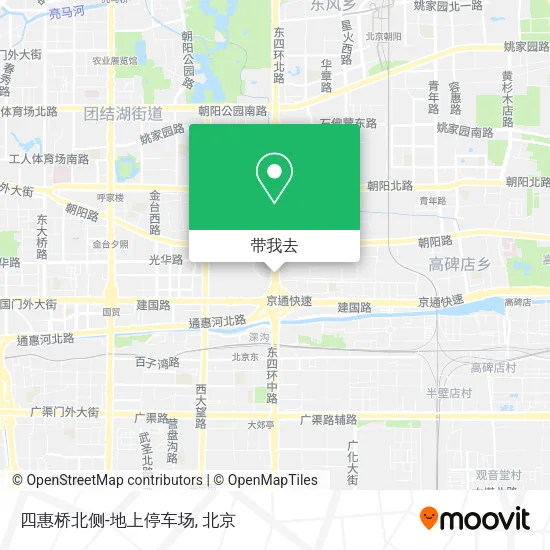 四惠桥北侧-地上停车场地图