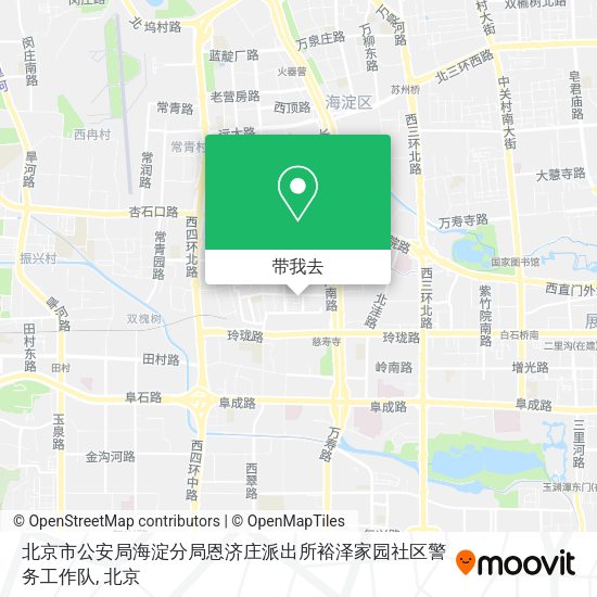 北京市公安局海淀分局恩济庄派出所裕泽家园社区警务工作队地图