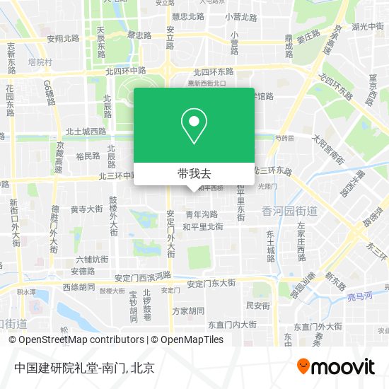 中国建研院礼堂-南门地图