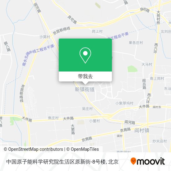 中国原子能科学研究院生活区原新街-8号楼地图