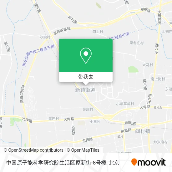 中国原子能科学研究院生活区原新街-8号楼地图