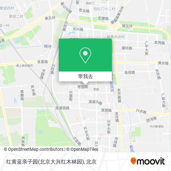 红黄蓝亲子园(北京大兴红木林园)地图