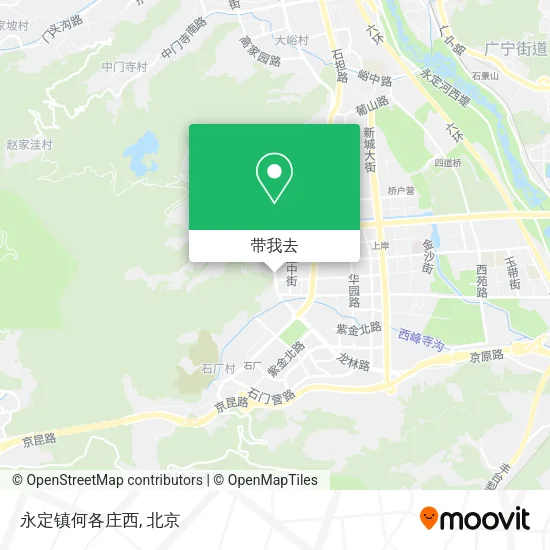 永定镇何各庄西地图