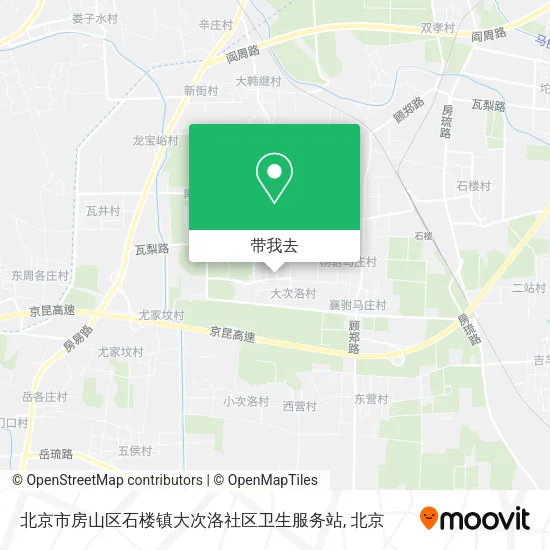 北京市房山区石楼镇大次洛社区卫生服务站地图