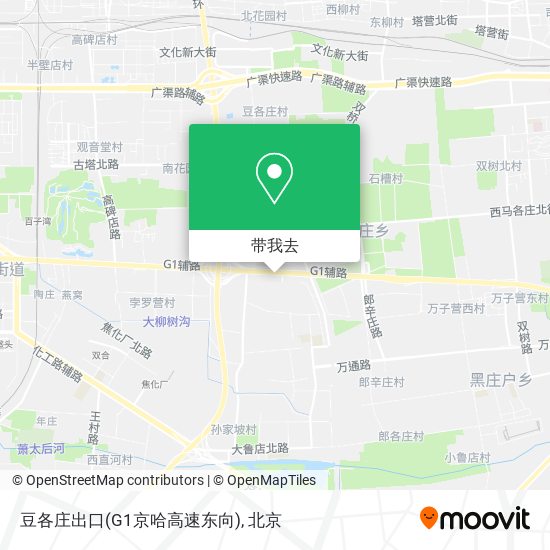 豆各庄出口(G1京哈高速东向)地图