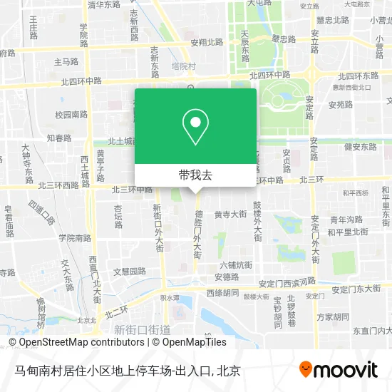 马甸南村居住小区地上停车场-出入口地图