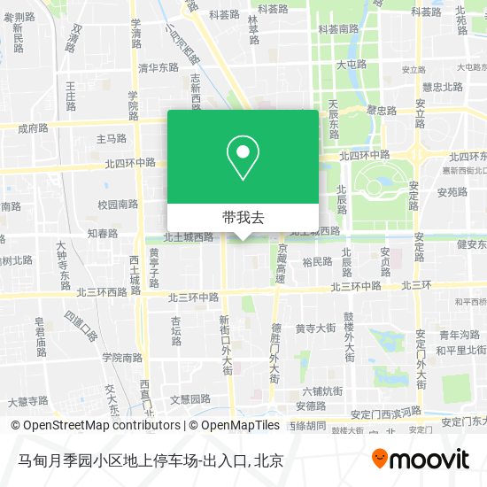 马甸月季园小区地上停车场-出入口地图