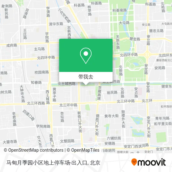 马甸月季园小区地上停车场-出入口地图