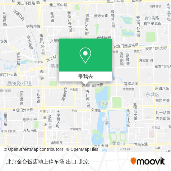 北京金台饭店地上停车场-出口地图