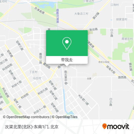 次渠北里(北区)-东南1门地图