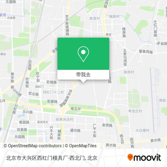 北京市大兴区西红门模具厂-西北门地图