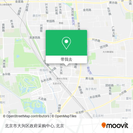 北京市大兴区政府采购中心地图