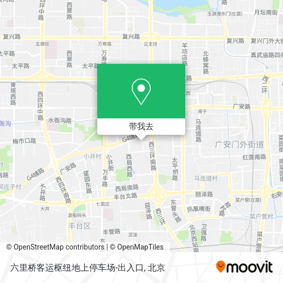六里桥客运枢纽地上停车场-出入口地图