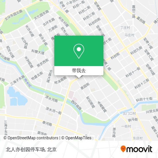 北人亦创园停车场地图