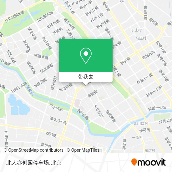 北人亦创园停车场地图