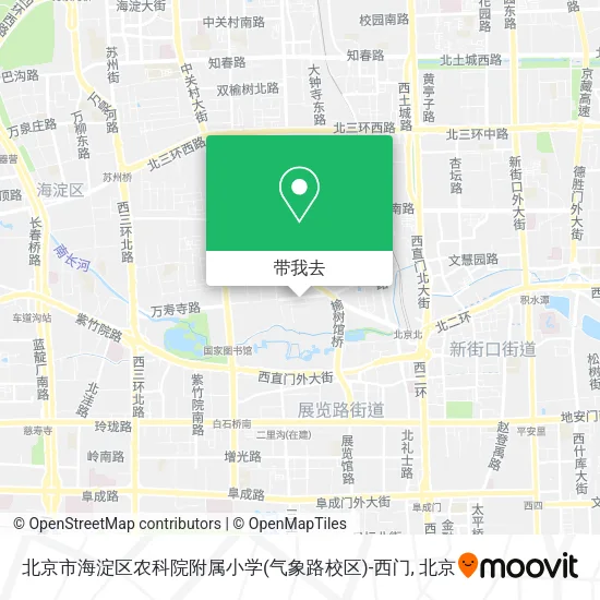 北京市海淀区农科院附属小学(气象路校区)-西门地图