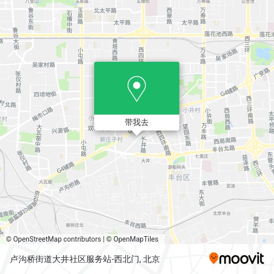 卢沟桥街道大井社区服务站-西北门地图