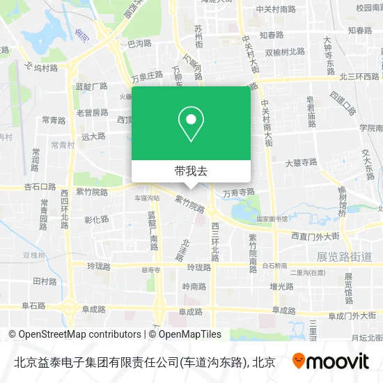 北京益泰电子集团有限责任公司(车道沟东路)地图
