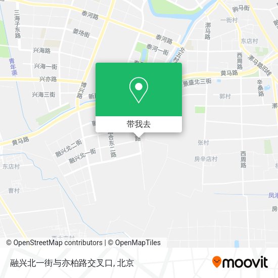 融兴北一街与亦柏路交叉口地图