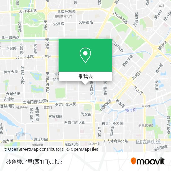 砖角楼北里(西1门)地图
