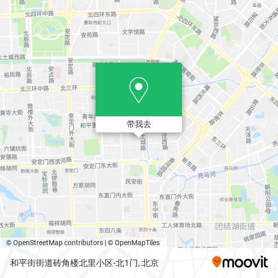 和平街街道砖角楼北里小区-北1门地图