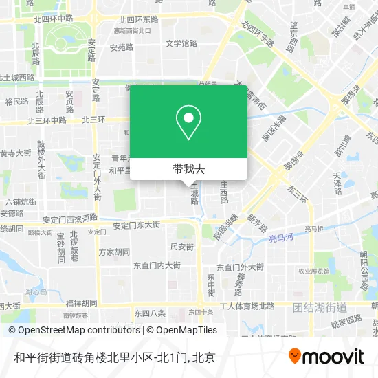 和平街街道砖角楼北里小区-北1门地图
