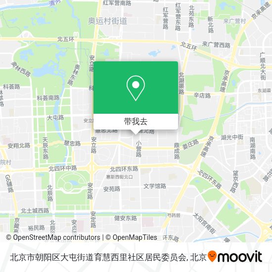 北京市朝阳区大屯街道育慧西里社区居民委员会地图