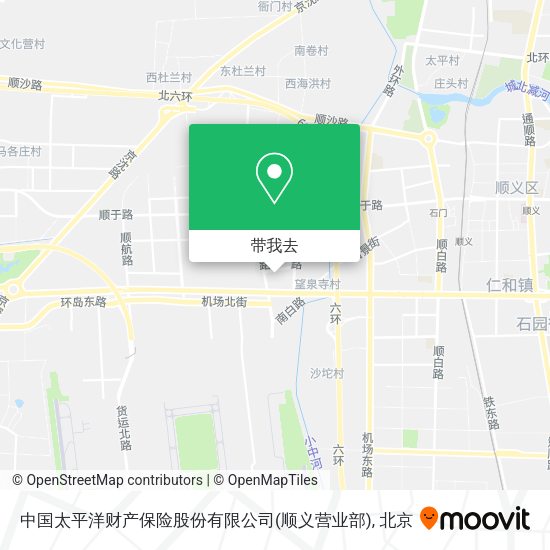 中国太平洋财产保险股份有限公司(顺义营业部)地图