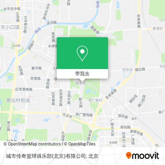 城市传奇篮球俱乐部(北京)有限公司地图