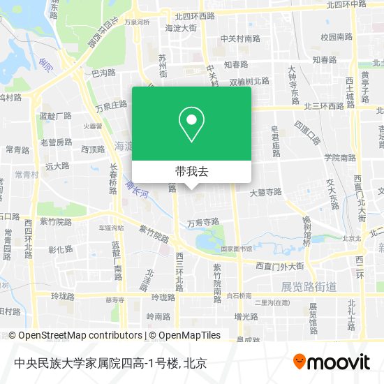 中央民族大学家属院四高-1号楼地图