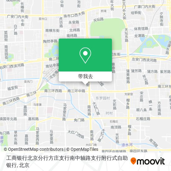 工商银行北京分行方庄支行南中轴路支行附行式自助银行地图
