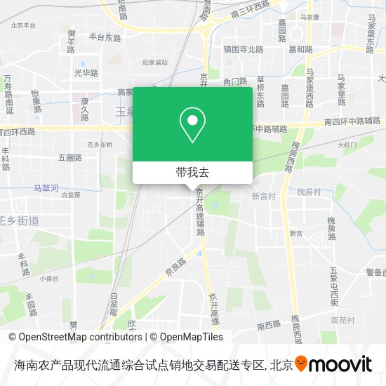 海南农产品现代流通综合试点销地交易配送专区地图