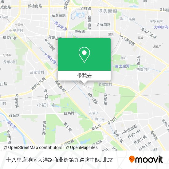 十八里店地区大洋路商业街第九巡防中队地图