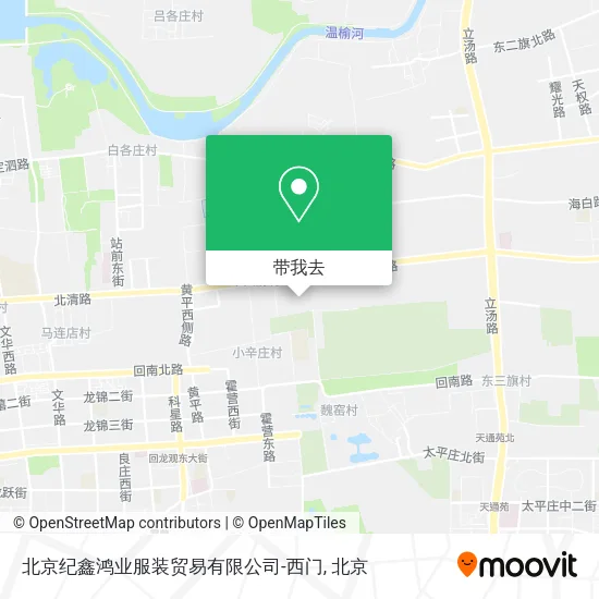 北京纪鑫鸿业服装贸易有限公司-西门地图