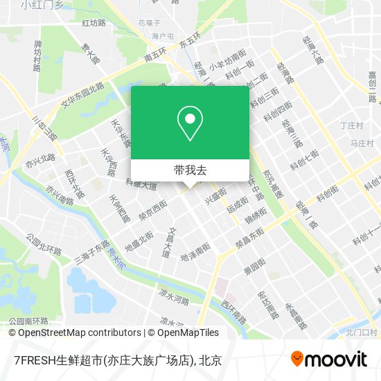 7FRESH生鲜超市(亦庄大族广场店)地图