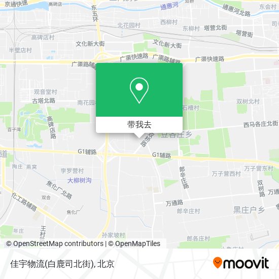 佳宇物流(白鹿司北街)地图