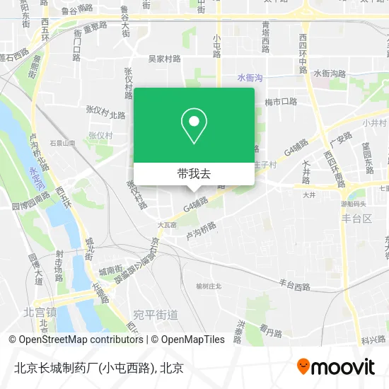 北京长城制药厂(小屯西路)地图