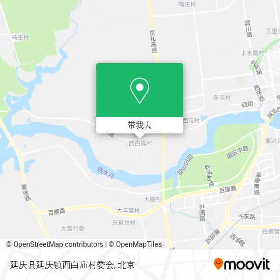 延庆县延庆镇西白庙村委会地图