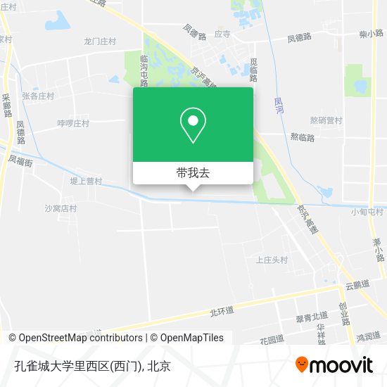 孔雀城大学里西区(西门)地图