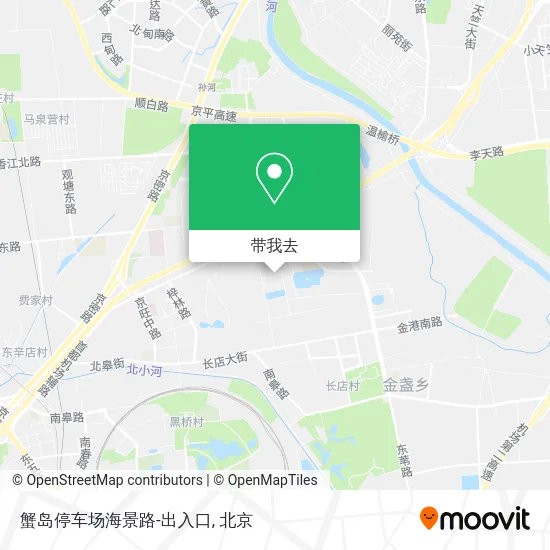 蟹岛停车场海景路-出入口地图