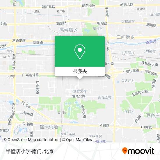 半壁店小学-南门地图
