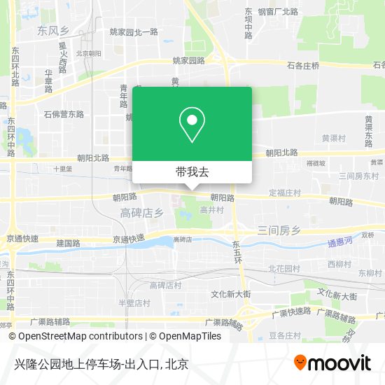 兴隆公园地上停车场-出入口地图