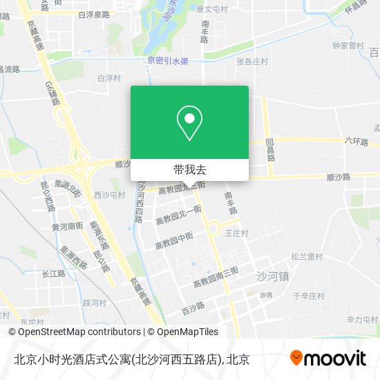 北京小时光酒店式公寓(北沙河西五路店)地图
