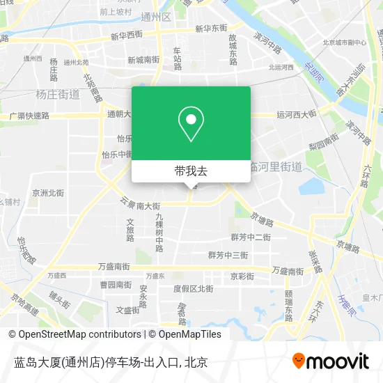 蓝岛大厦(通州店)停车场-出入口地图