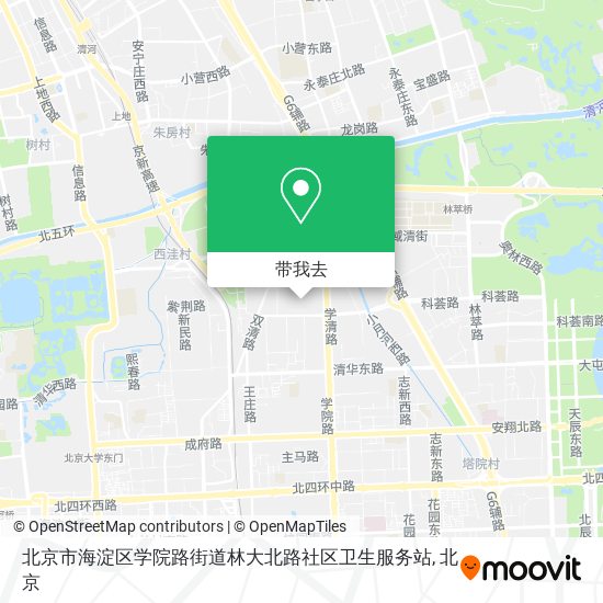 北京市海淀区学院路街道林大北路社区卫生服务站地图