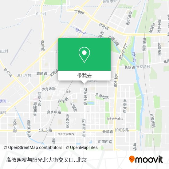 高教园桥与阳光北大街交叉口地图
