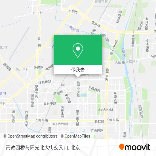 高教园桥与阳光北大街交叉口地图
