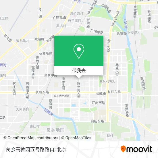 良乡高教园五号路路口地图
