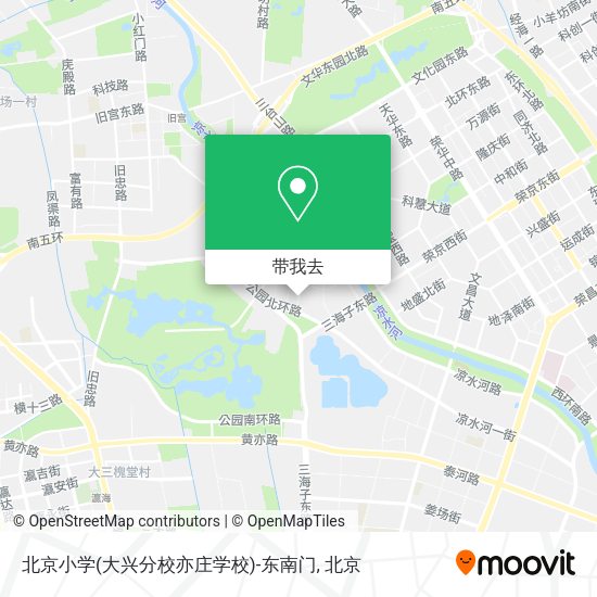 北京小学(大兴分校亦庄学校)-东南门地图